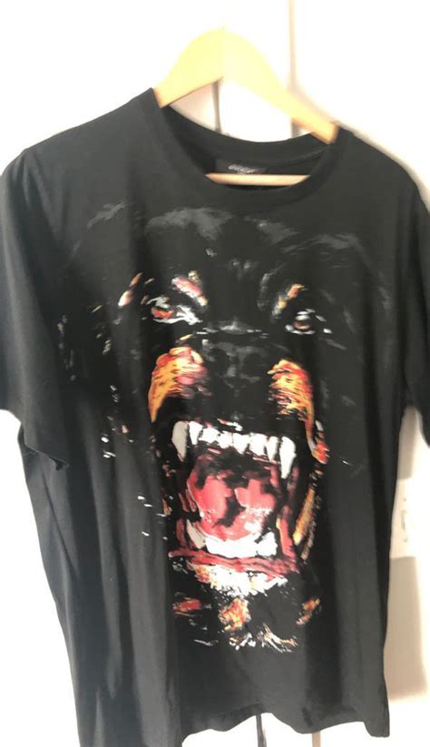 rare givenchy shirt|Givenchy rottweiler shirt price.